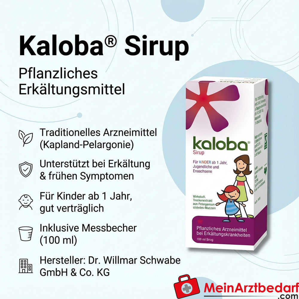 Syrop Kaloba 100 ml ziołowy środek na przeziębienie Pelargonium Schwabe