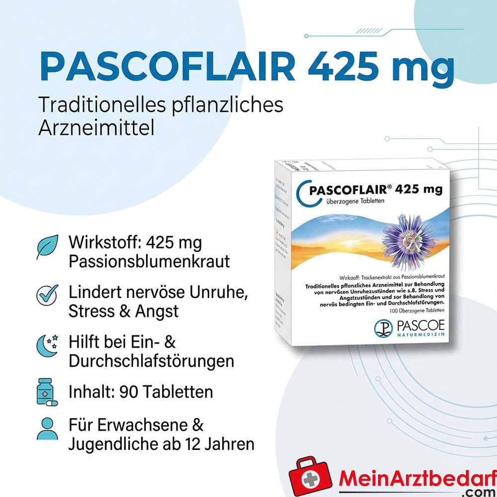 Pascoe PASCOFLAIR 425 mg Beruhigungs- & Schlafmittel Tabletten, 90 St.
