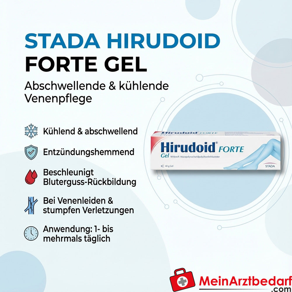 Stada Hirudoid FORTE Gel 100 g - chłodzący, zmniejszający przekrwienie na siniaki i zapalenie żył