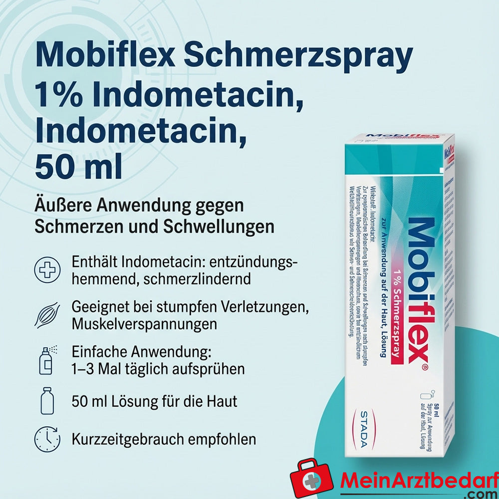 STA06 Mobilflex Schmerzspray 1% Indometacin 50 ml äußerlich