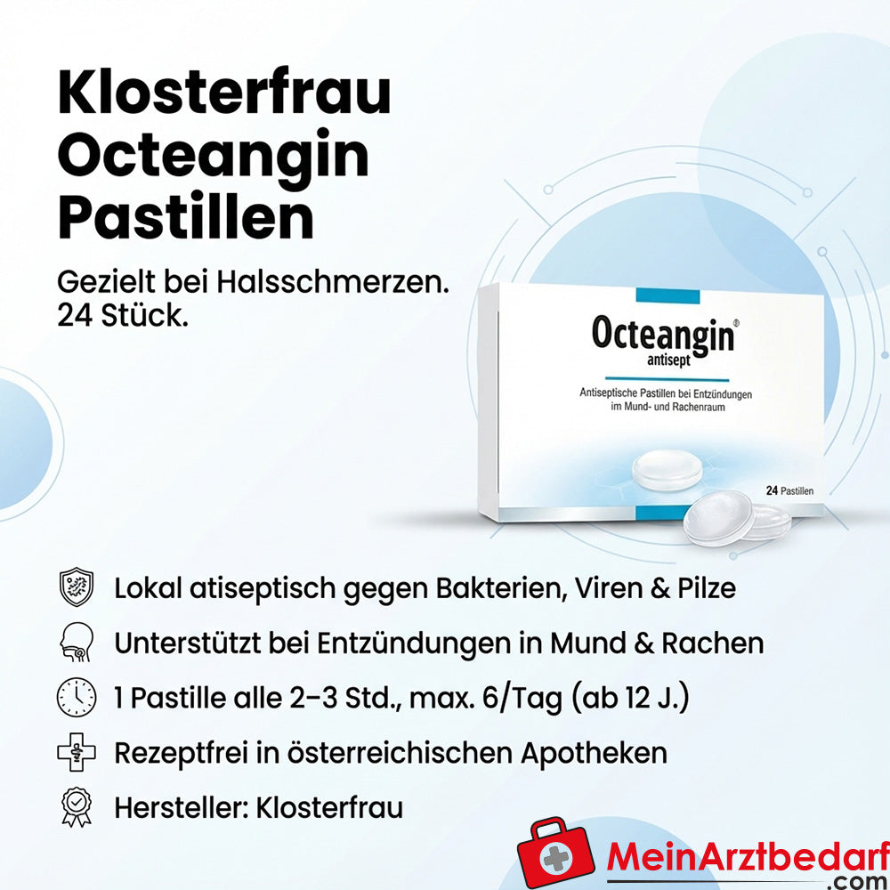 Klosterfrau Octeangin Pastilles Octenidin 24 St przeciw bólowi gardła
