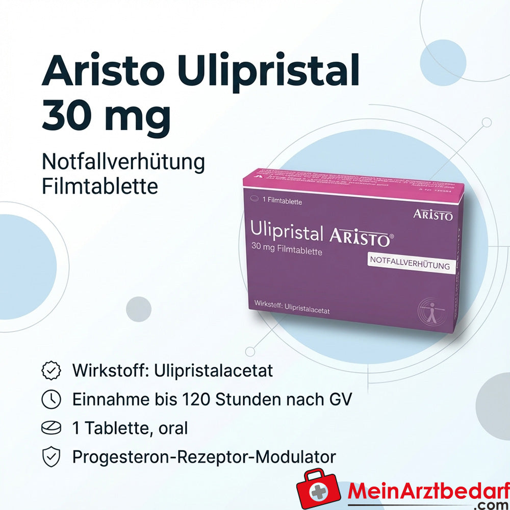 Aristo Ulipristal 30 mg filmomhulde tablet morning-afterpil, 1 tablet