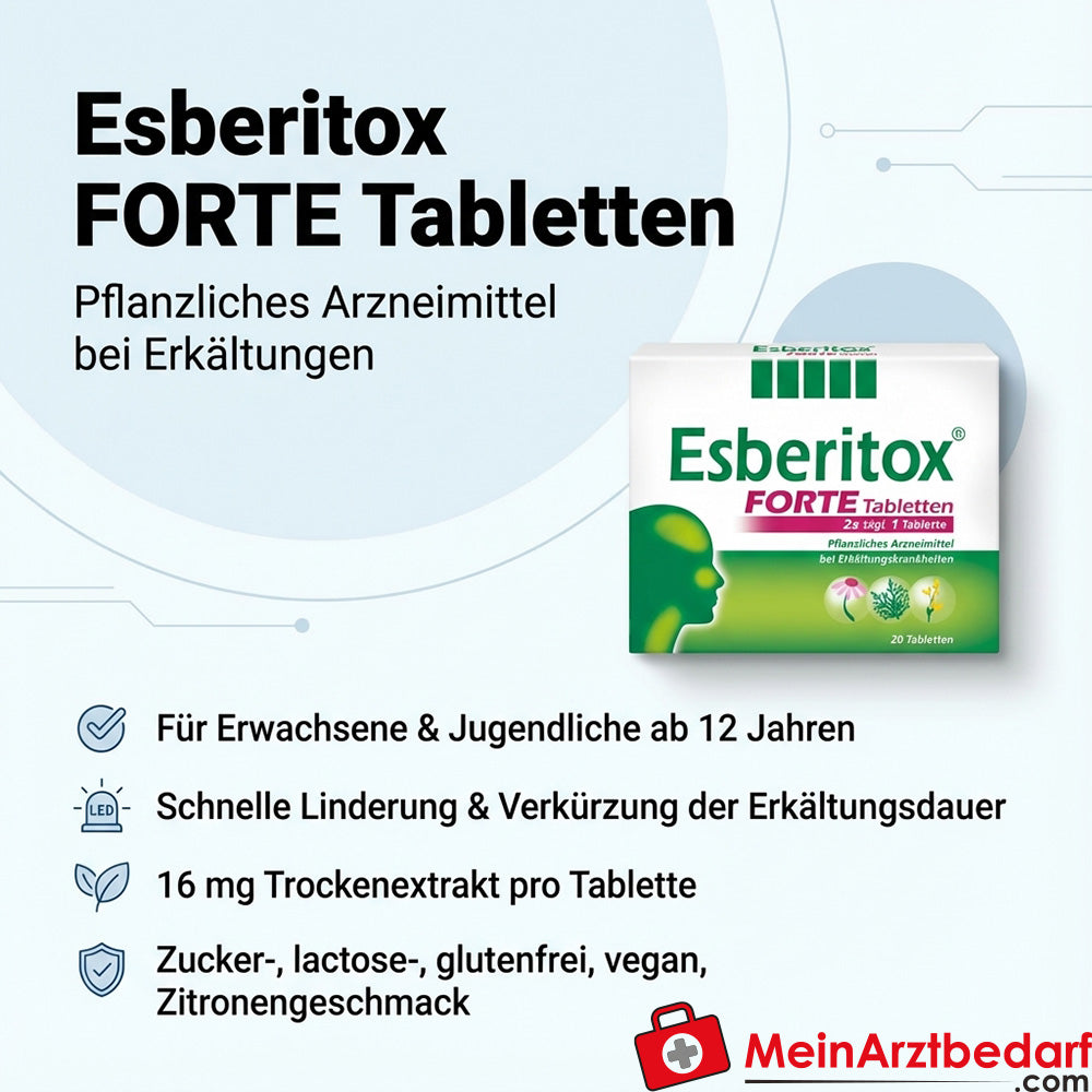 Esberitox FORTE Tabletten 20 St. 16 mg Trockenextrakt – pflanzliches Arzneimittel, Erwachsene & Jugendliche ab 12 Jahren