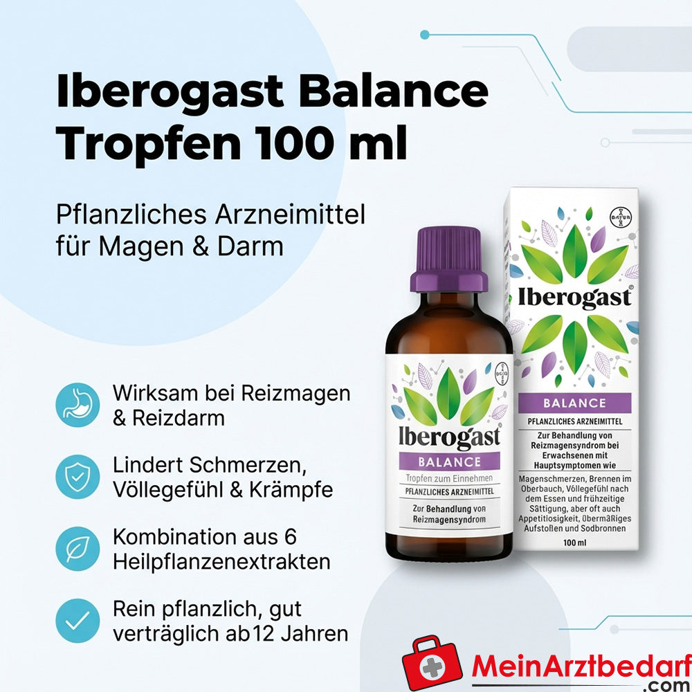 Bayer Iberogast Balance Tropfen 100 ml gegen Magen-Darm-Beschwerden