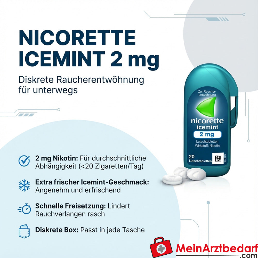 Nicorette Lutschtabletten 2 mg Freshmint 80 Stk. Raucherentwöhnung
