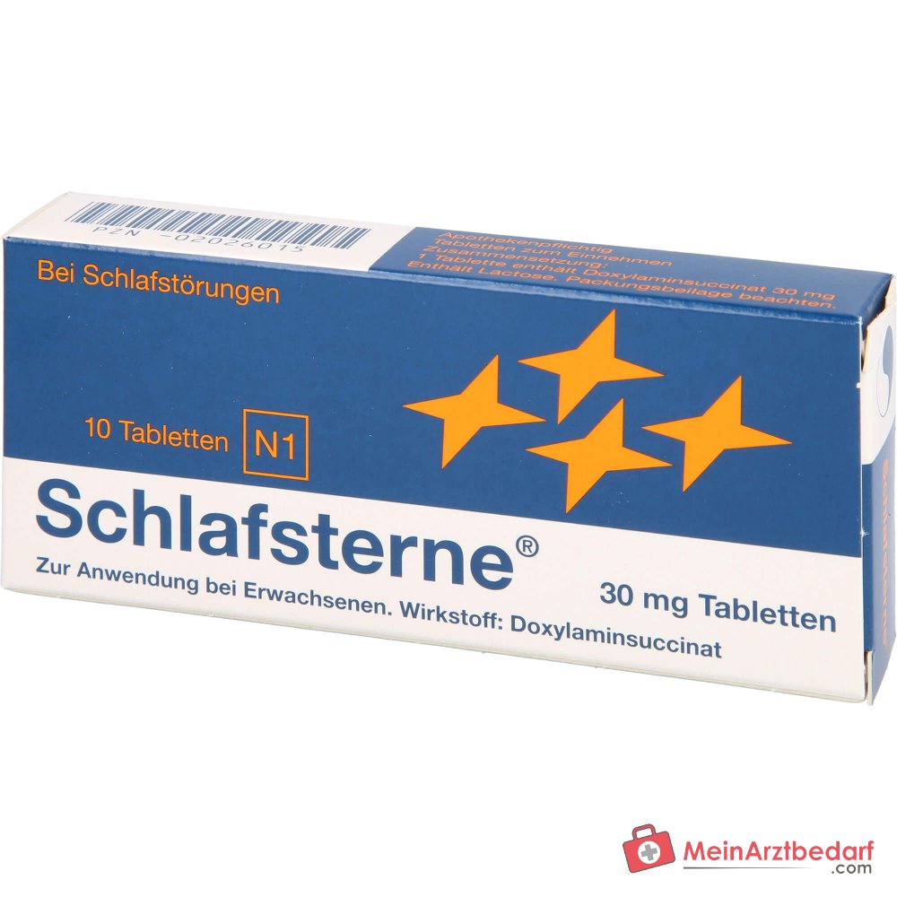 Schlafsterne 30 mg bursztynian doksylaminy tabletki 20 sztuk, 10 szt.