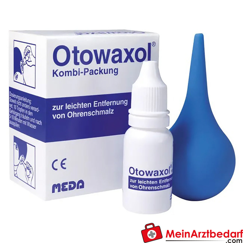 Otowaxol Kombi-Packung - Ohrenschmalzentferner zur sanften Ohrenreinigung, inkl. Ohrenspritze, 10ml.