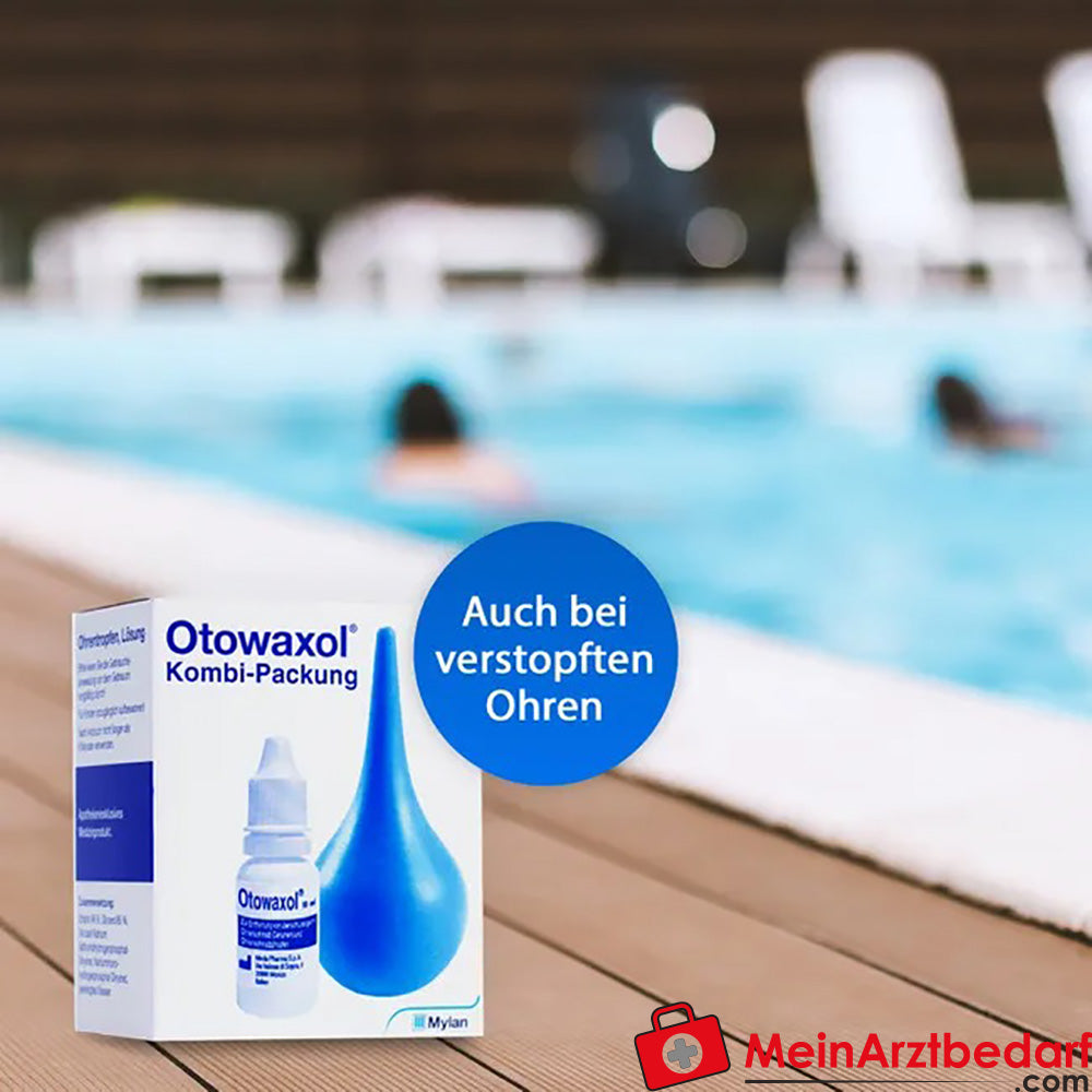 Otowaxol Kombi-Packung - Ohrenschmalzentferner zur sanften Ohrenreinigung, inkl. Ohrenspritze, 10ml.