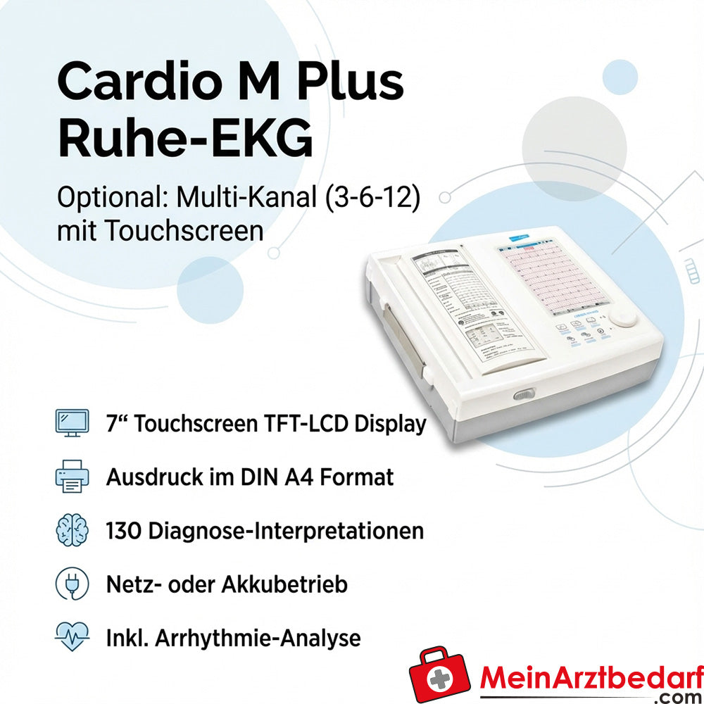 medical ECONET Cardio M Plus, 12-Kanal-Ruhe-EKG mit 7