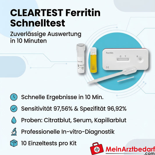 Cleartest Ferritin Schnelltest (qualitativ) In‑vitro 10 Stück
