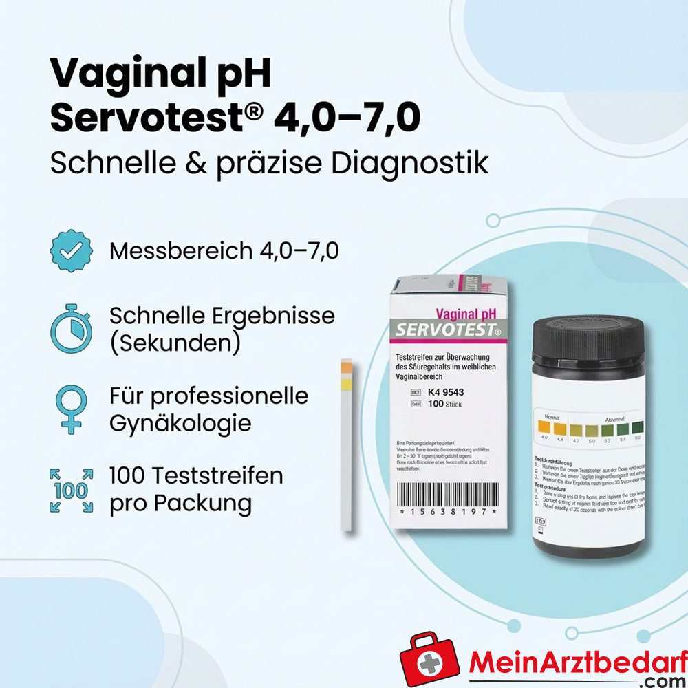 Servotest vaginal pH indicator strips pH 4.0-7.0 test strips 100 pieces