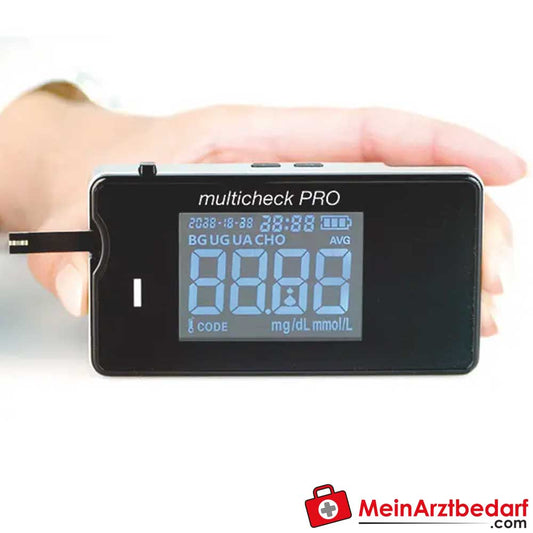 Lifetouch Multicheck PRO Dreifach-Messgerät (Blutzucker, Cholesterol & Harnsäure).