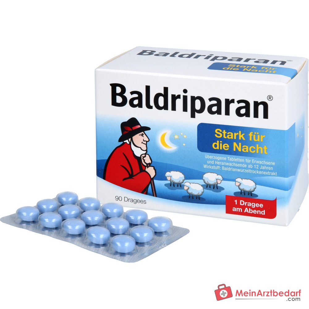 Baldriparan Fuerte para la noche 441,35 mg extracto seco de raíz de valeriana comprimidos recubiertos