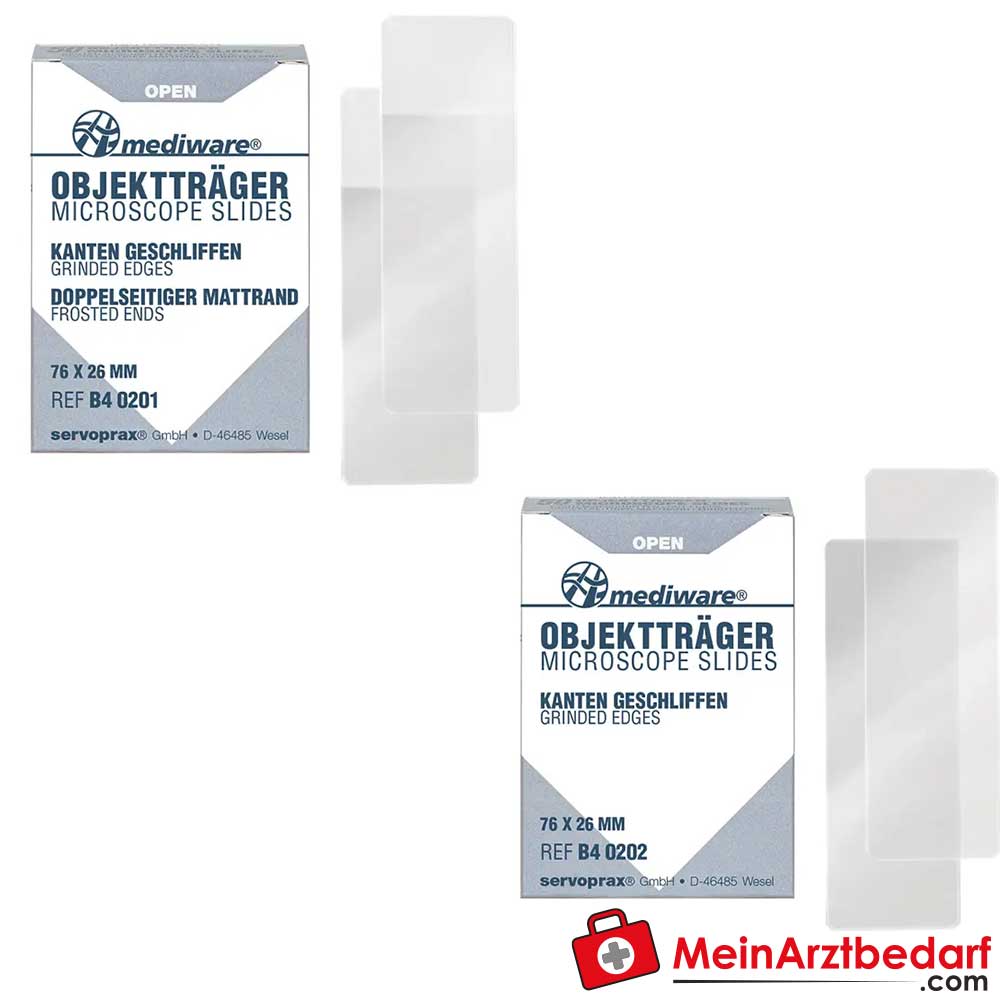 Mediware Objektträger Geschliffen, 50 Stk..