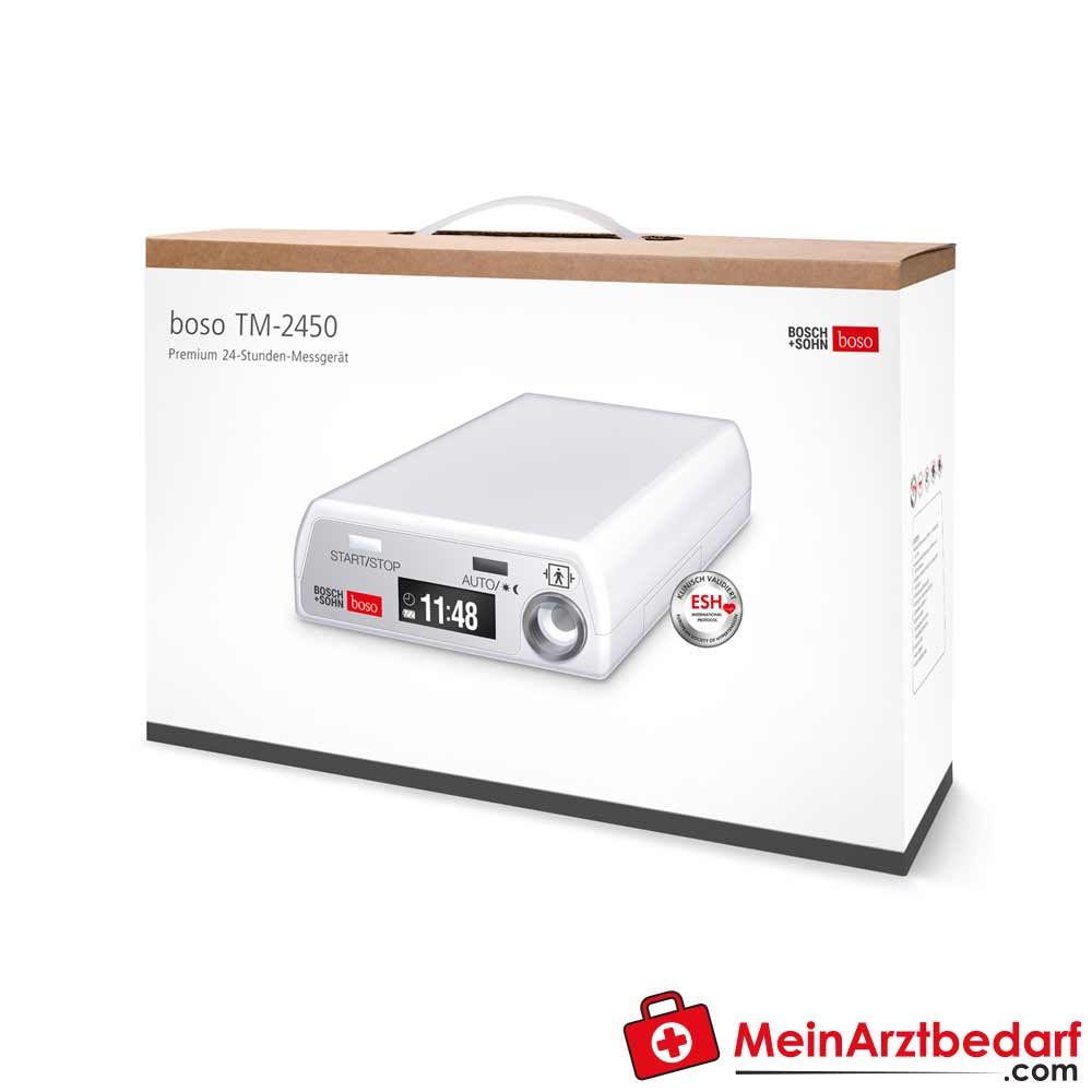 Boso TM-2450 cBP 24-Stunden-Blutdruckmessgerät mit zentraler Blutdruckmessung.
