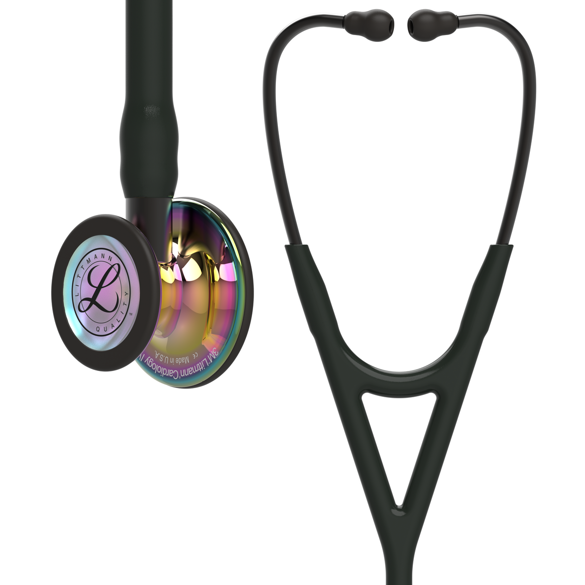 Stetoscopio Littmann Cardiology IV in acciaio inossidabile, a doppia frequenza, per adulti e bambini, edizione arcobaleno