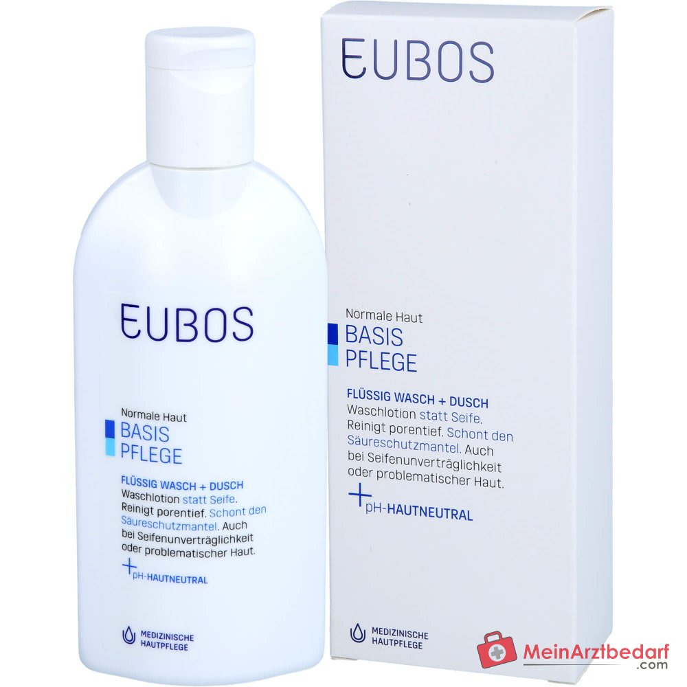 Eubos Basis Pflege Flüssig Wasch + Dusch, 200 ml.