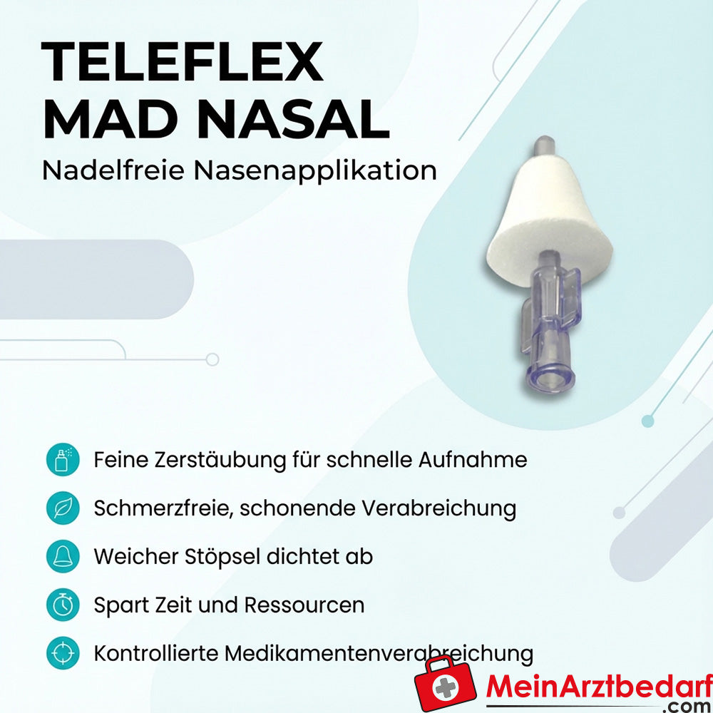 Teleflex MAD Atomizador nasal de medicación, aplicación nasal sin aguja