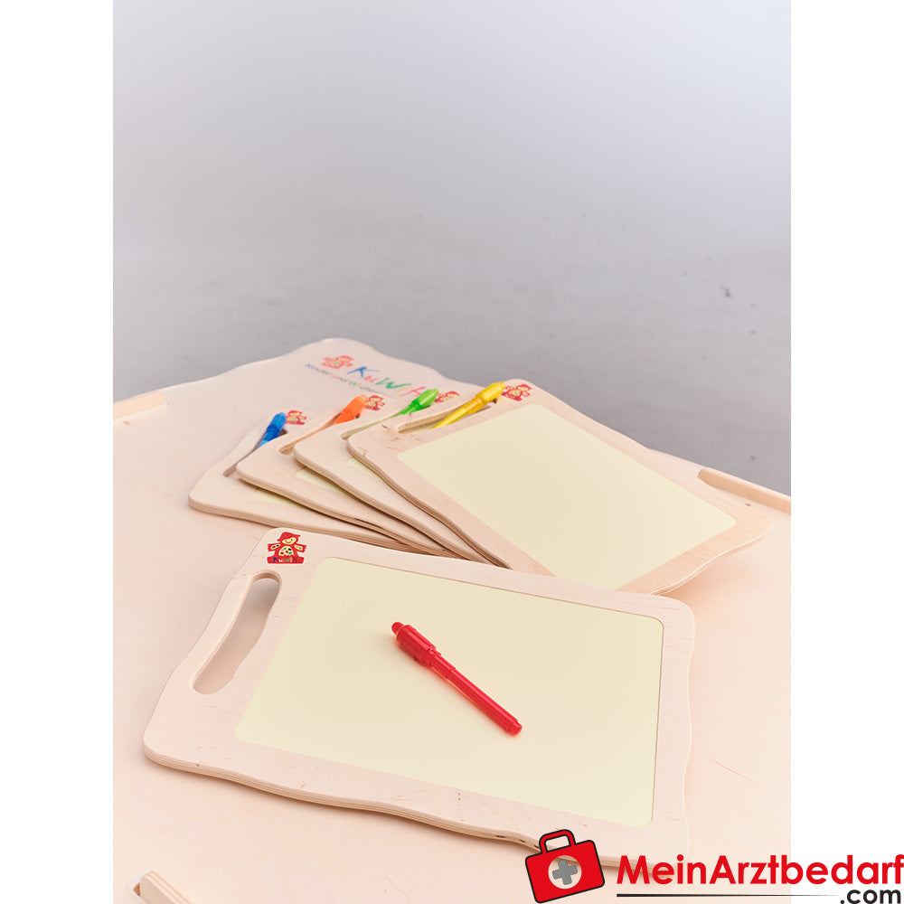 Leuchttafel aus Holz (A4) für Kinder - KuWiH Lumineszenz-Tablet zum Malen & Schreiben.