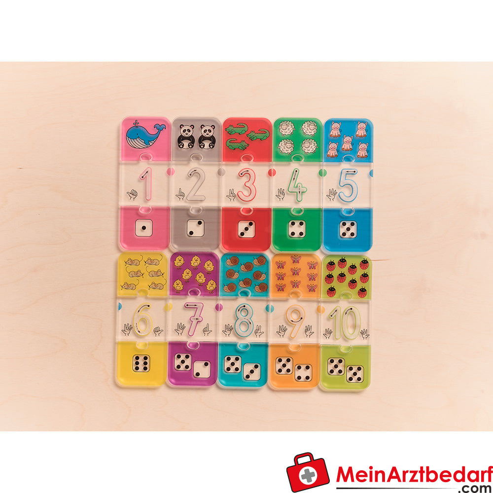 KuWiH LichtZauber Zahlen Puzzle in einer Holzbox mit Lichtstift.