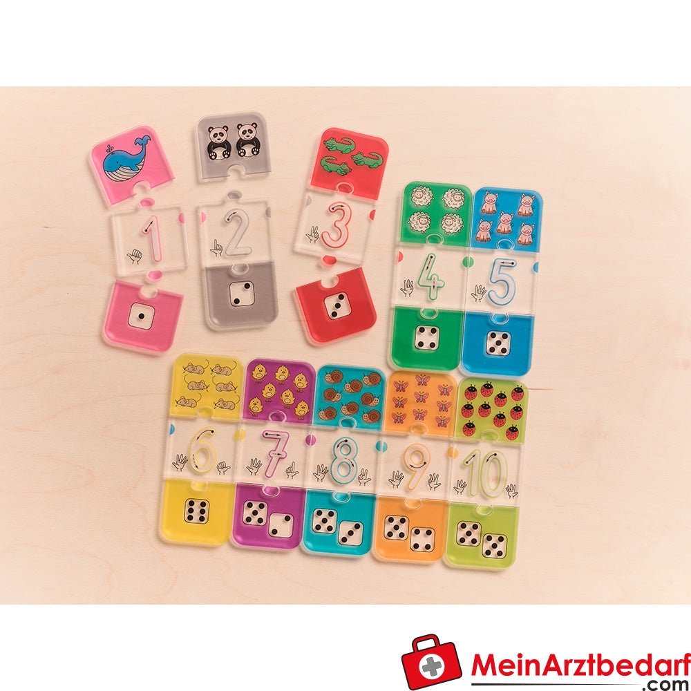 KuWiH LichtZauber Zahlen Puzzle in einer Holzbox mit Lichtstift.