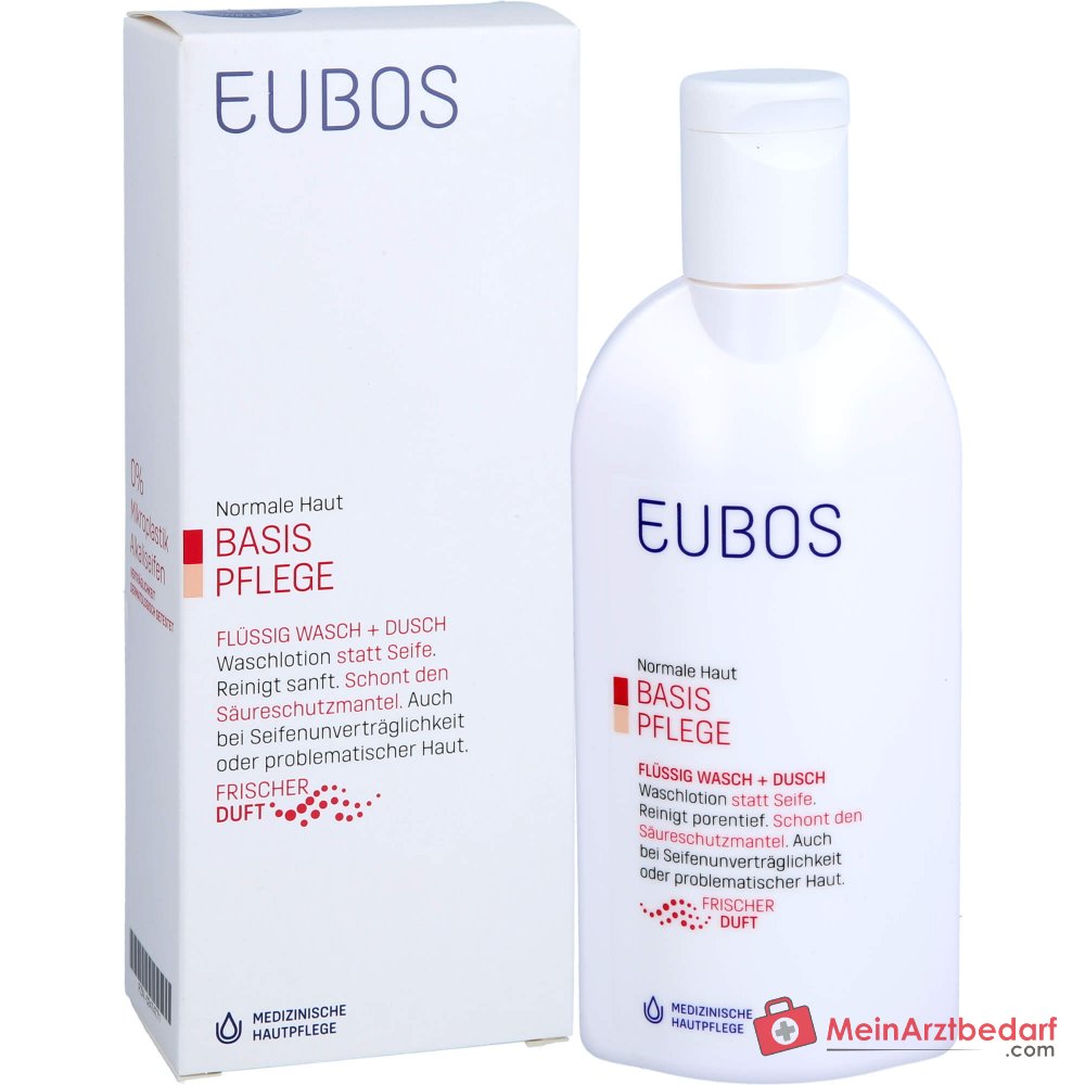 Eubos Flüssig Wasch+Dusch Rot mit Frischeduft, 200 ml.