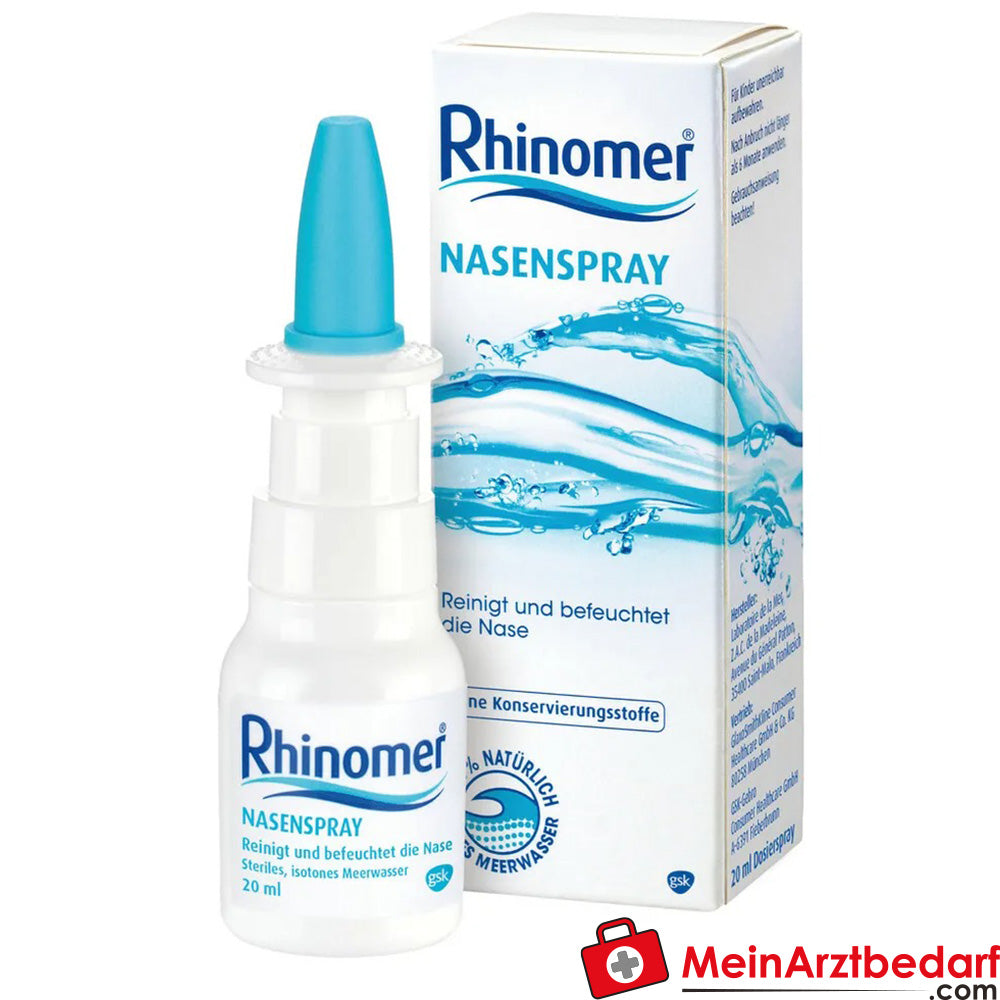 Rhinomer Nasenspray, steriles und isotones Meerwasser, 20ml.