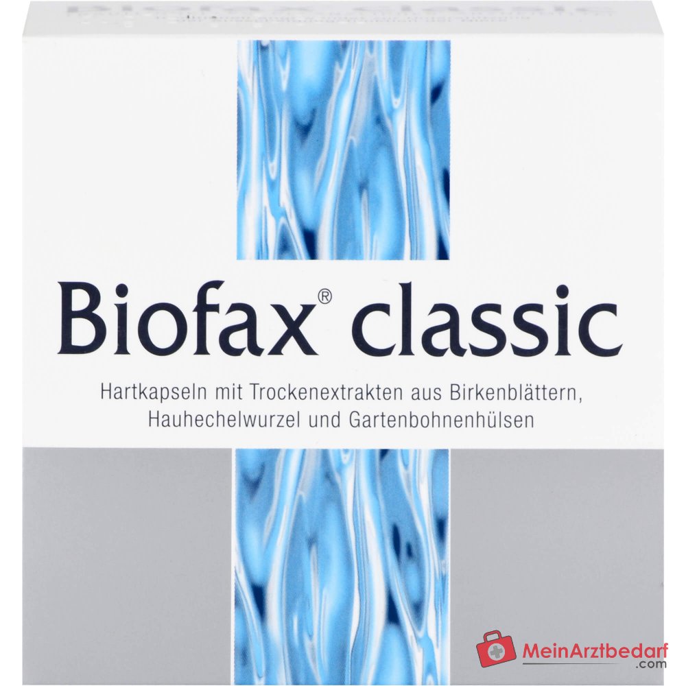 Strathmann Biofax classic extracto seco de hojas de abedul / extracto seco de raíz de ononis / extracto seco de cáscara de frijol cápsulas duras, 60 unidades.