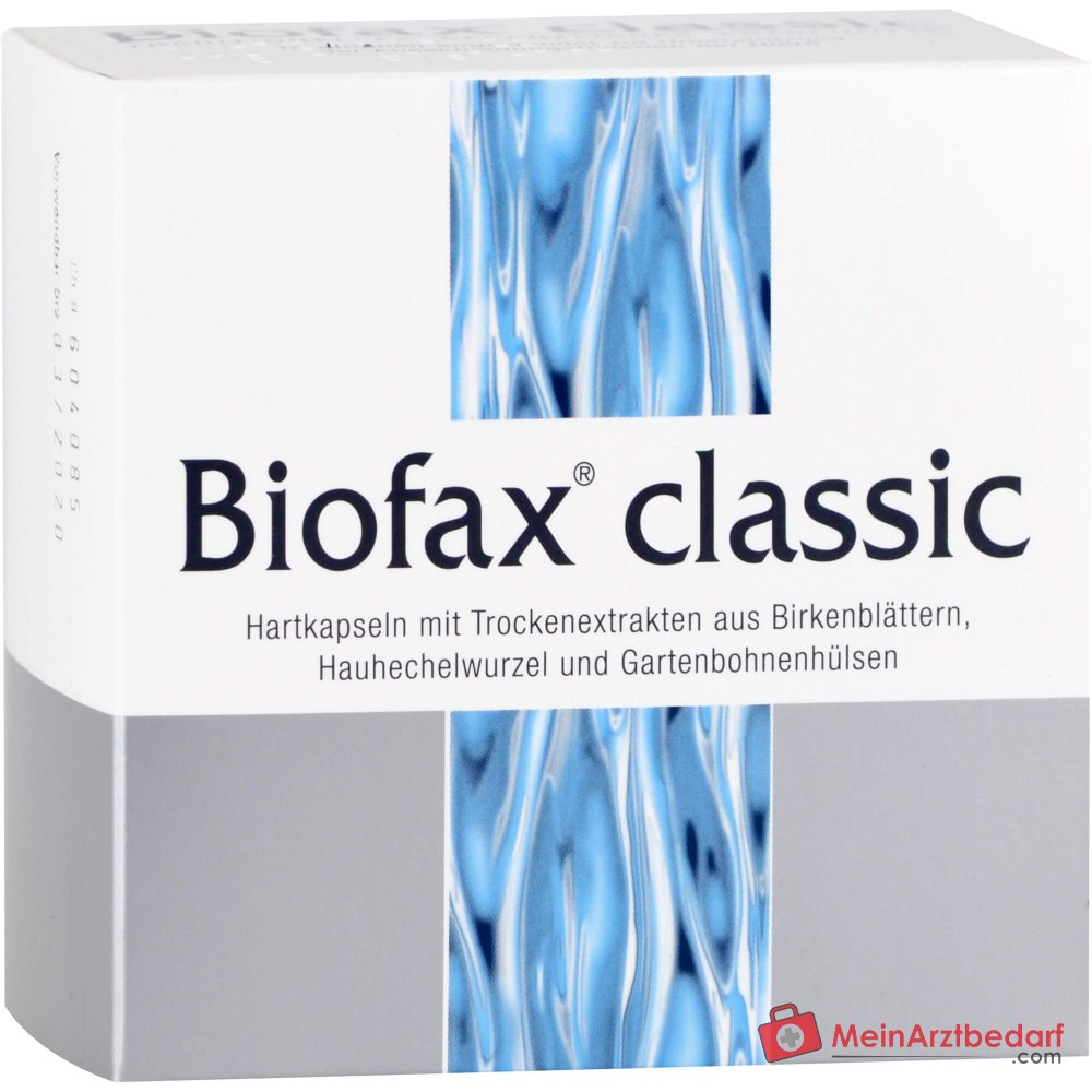 Strathmann Biofax classic Birkenblätter-Trockenextrakt / Hauhechelwurzel-Trockenextrakt / Bohnenschalen-Trockenextrakt Hartkapseln, 60 St.