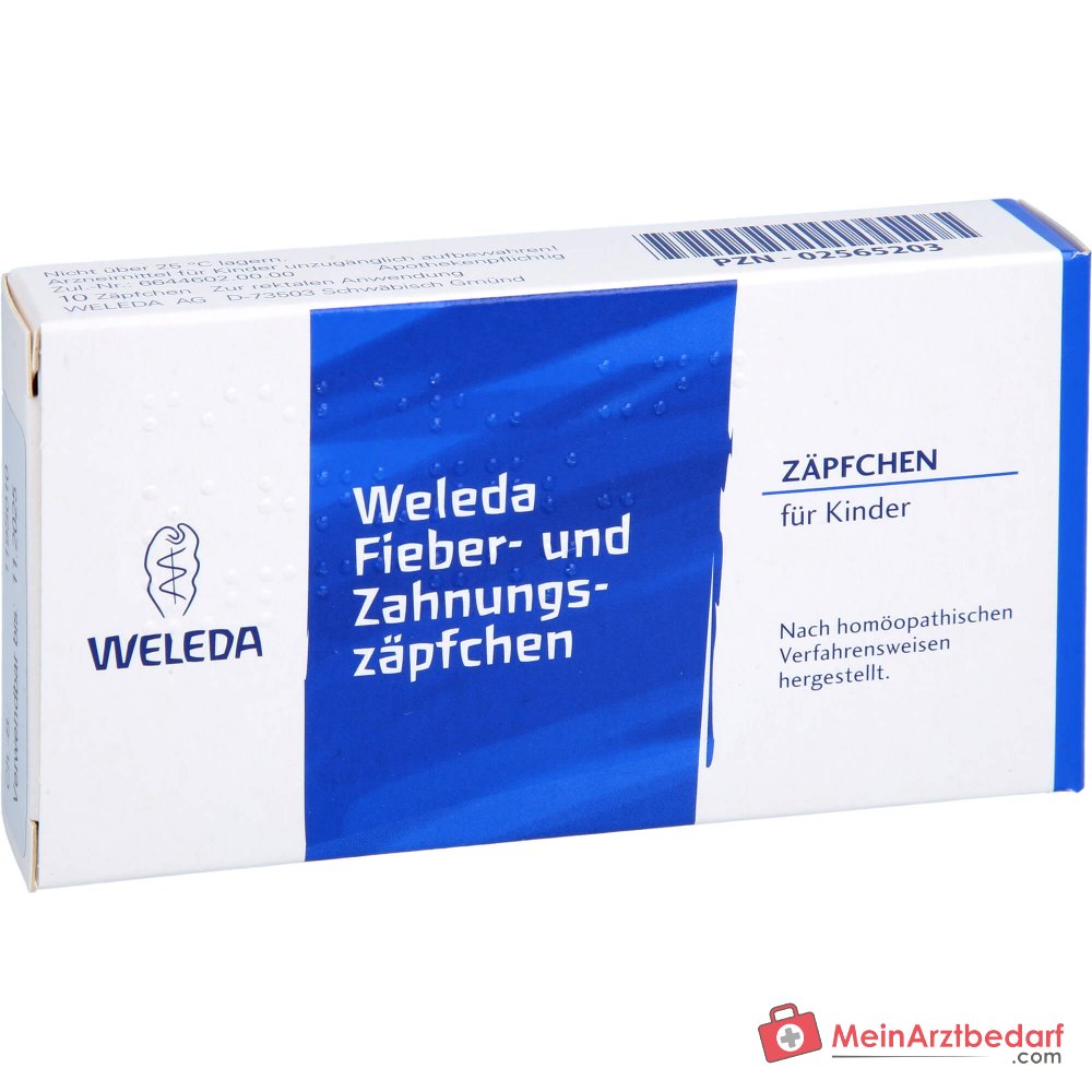 Weleda Fieber- und Zahnungszäpfchen, 10 St.