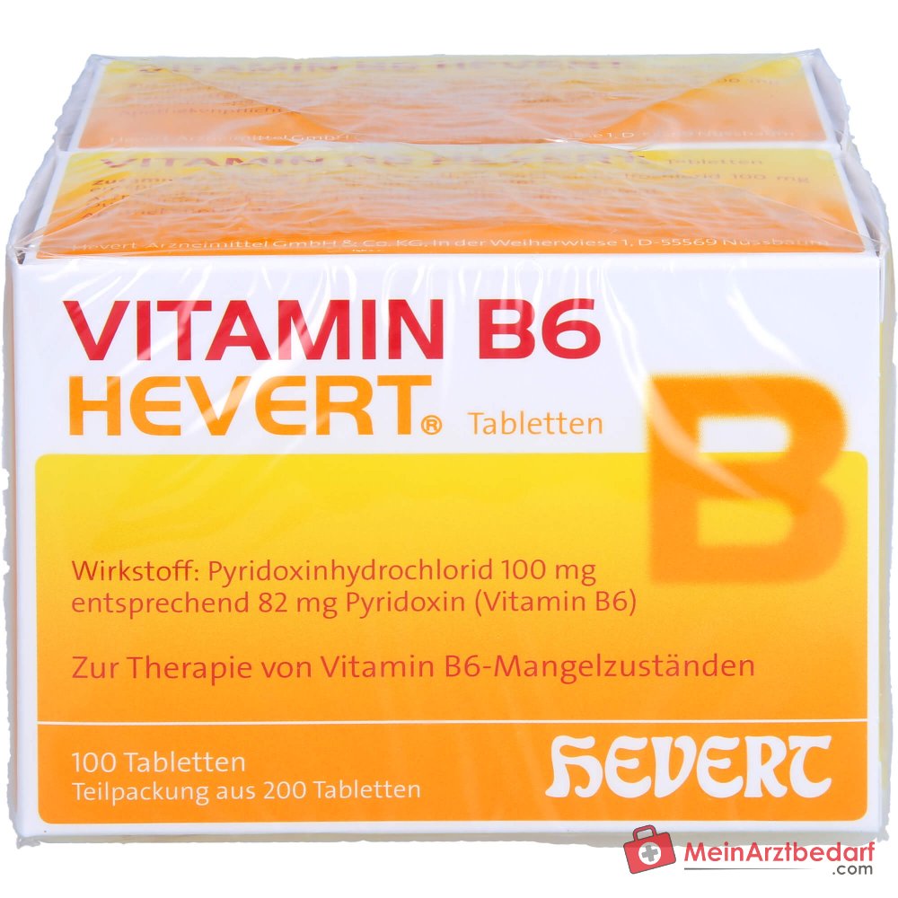 Hevert Vitamine B6 Pyridoxinehydrochloride Tabletten, 100 stuks