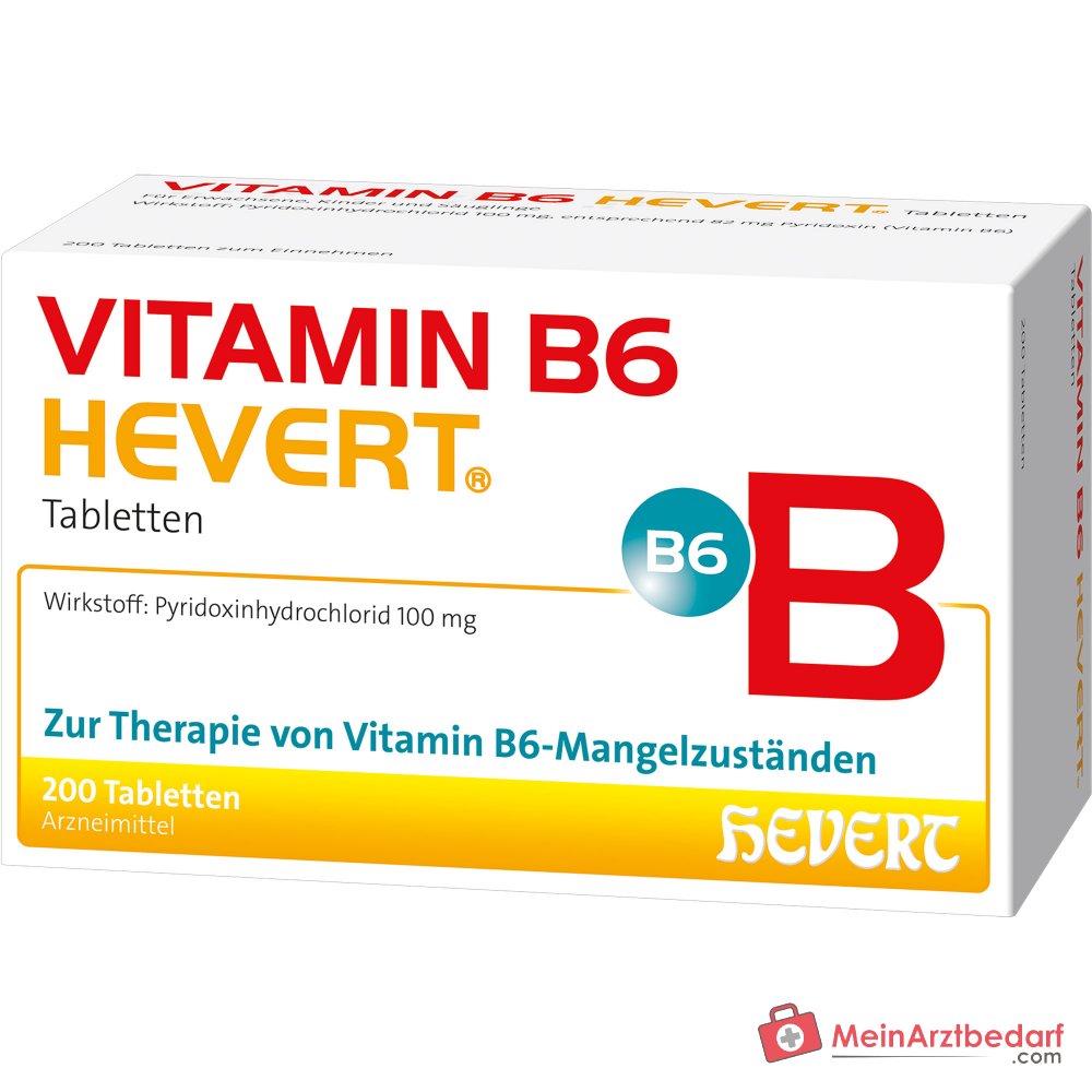 Hevert Vitamine B6 Pyridoxinehydrochloride Tabletten, 100 stuks