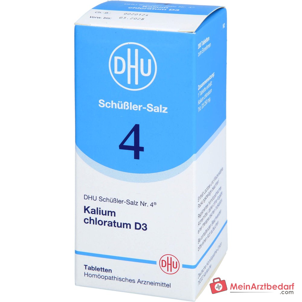 DHU Biochemie 4 Kalium Chloratum D3 Tabletten, 200 st.