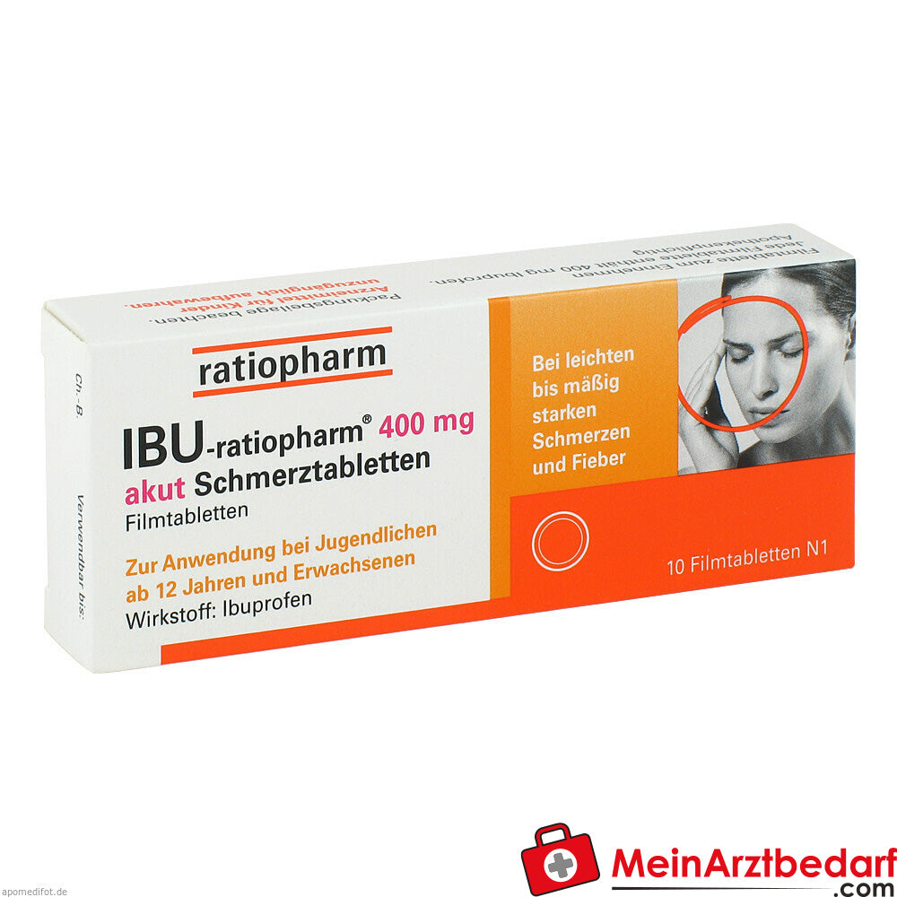 IBU-ratiopharm 400 akut Schmerztabletten.