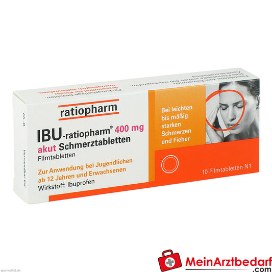 IBU-ratiopharm 400 akut Schmerztabletten.
