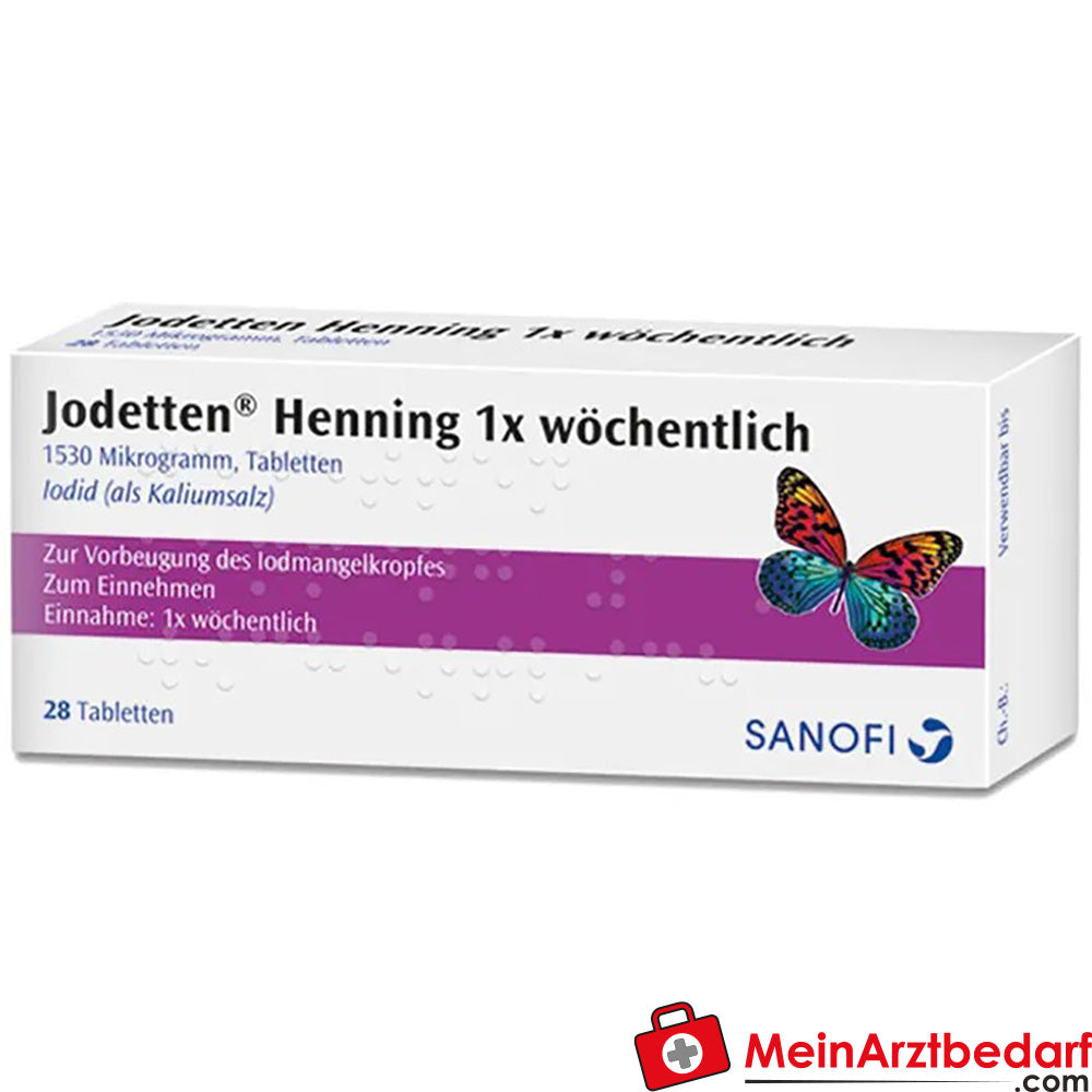 Jodetten Henning 1x wöchentlich 1530 Mikrogramm.