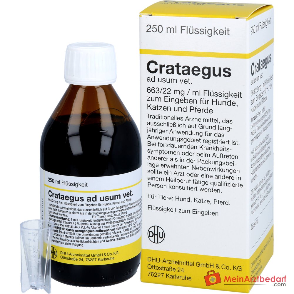 Crataegus ad usum vet extracto de espino gotas 250 ml para perros gatos caballos