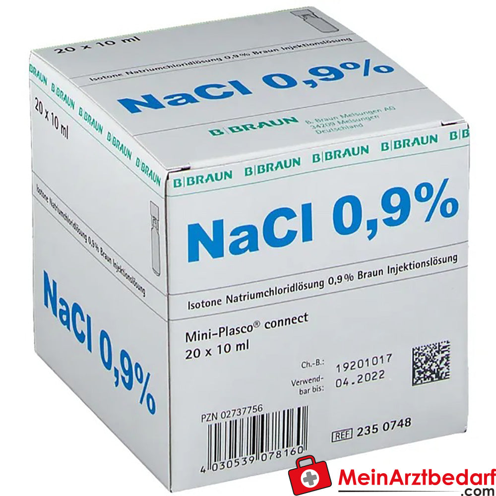 Isotone Kochsalz-Lösung 0,9% Braun Miniplasco connect, 200ml.