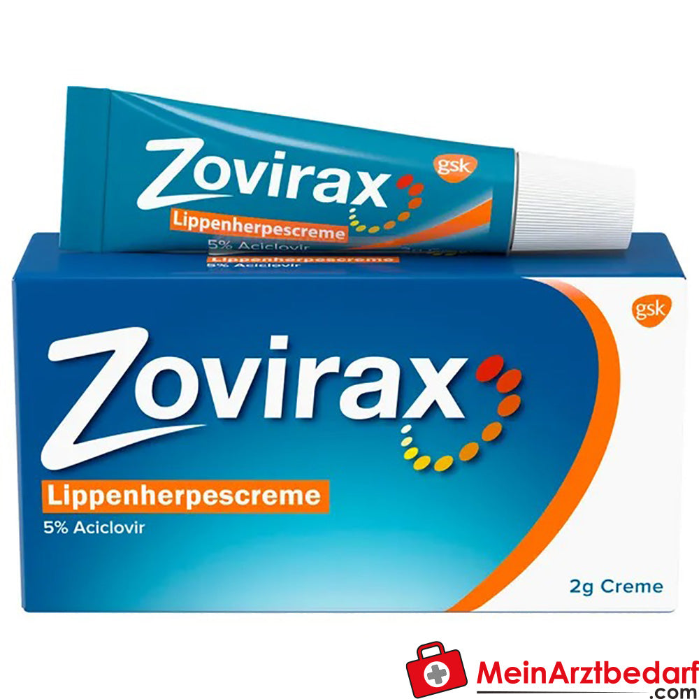 Zovirax Lippenherpescreme mit Aciclovir.