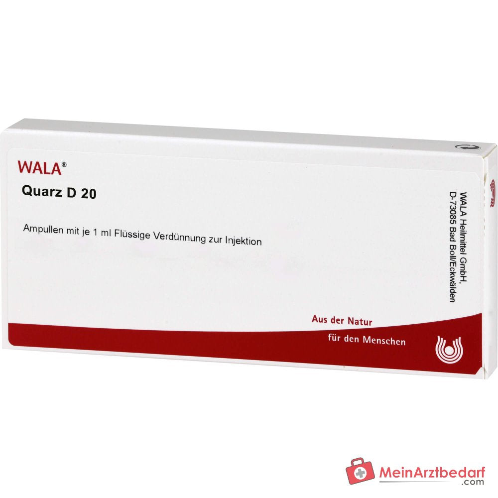 WALA Quarz D20 Quarz aquoso Ampollas, 10 x 1 ml