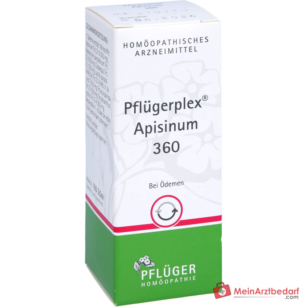 Pflügerplex Apisinum 360 Apisinum / Apocynum cannabinum / Crataegus / Liatris spicata / Prunus spinosa / Strophanthus gratus Comprimés, 100 pièces.