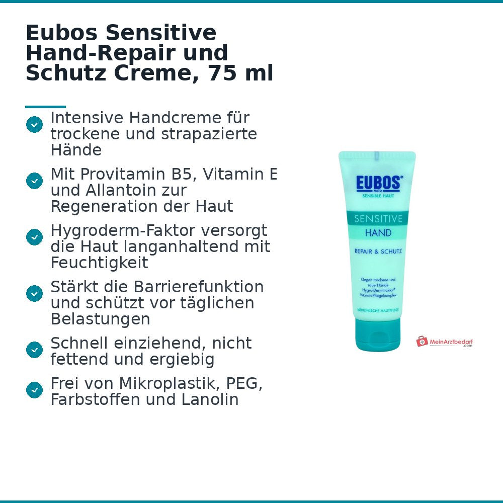 Eubos Sensitive Hand-Repair und Schutz Creme, 75 ml.