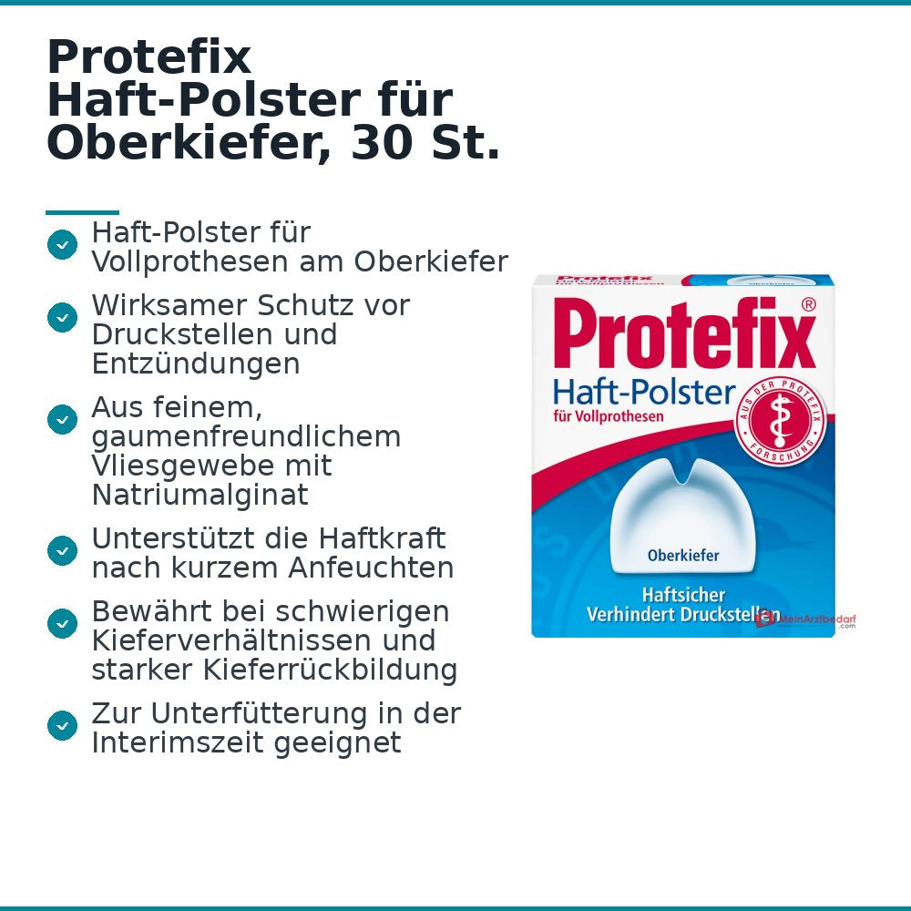 Protefix Haft-Polster für Oberkiefer, 30 St..
