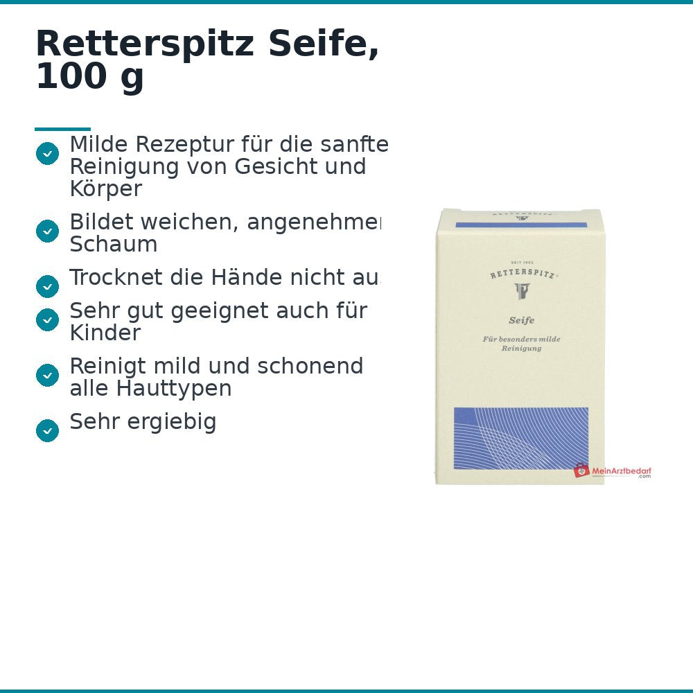 Retterspitz Seife, 100 g.