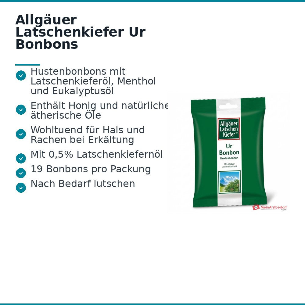 Dr. Theiss Allgäuer Latschenkiefer Ur Hustenbonbons, 95 g.
