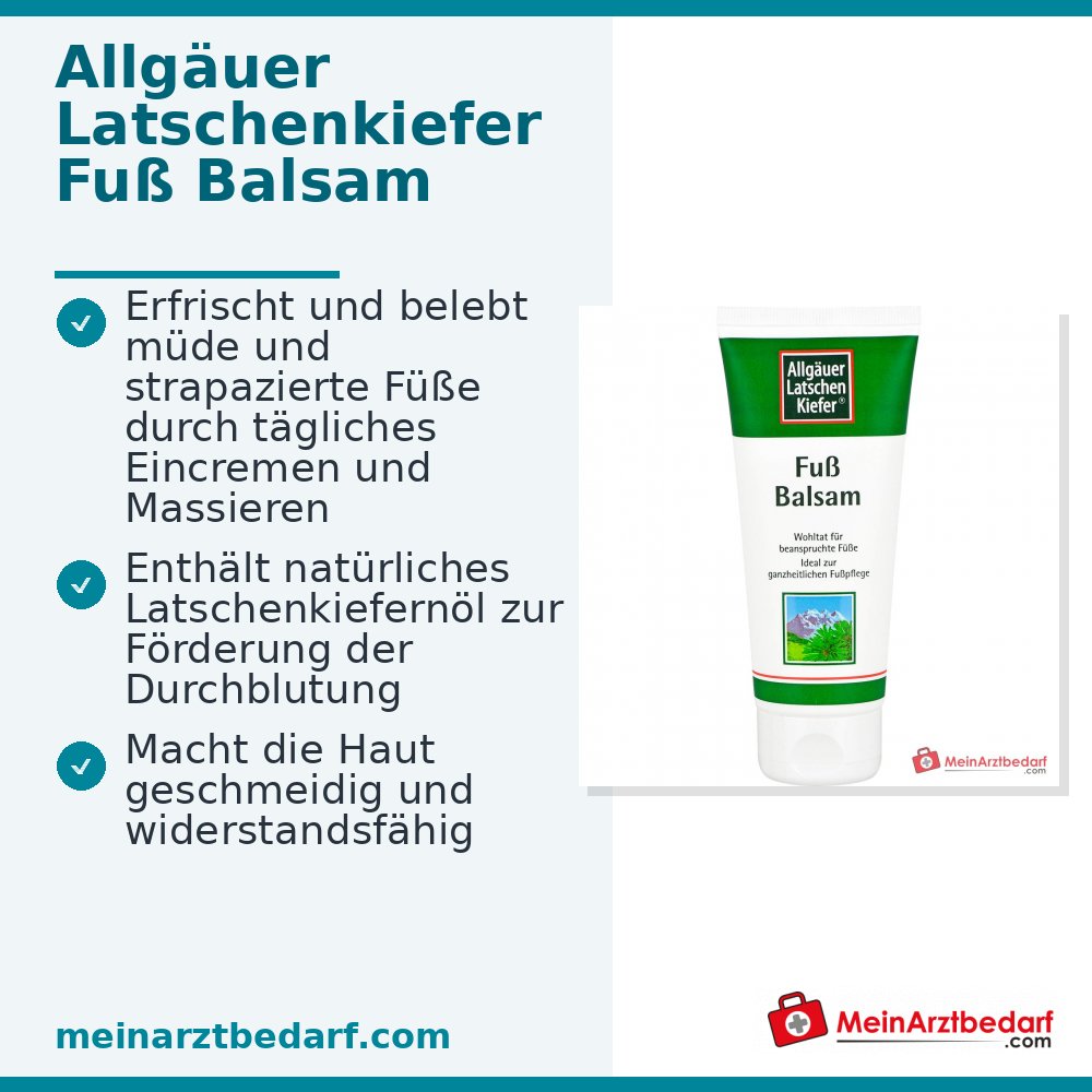 Allgäuer Latschenkiefer Fuß Balsam Latschenkiefernöl / Menthol Balsam, 100 ml.