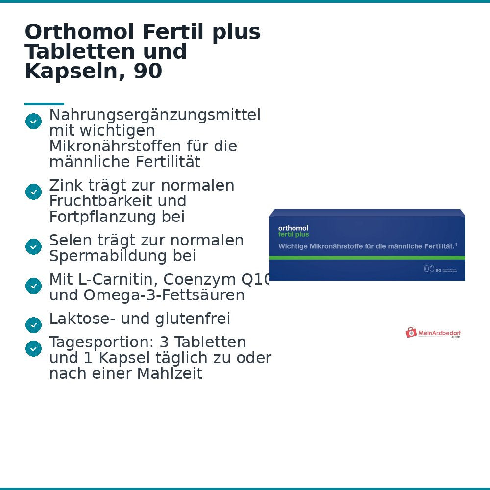 Orthomol Fertil plus Tabletten und Kapseln, 90 Tagesportionen.