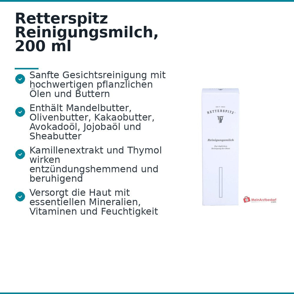 Retterspitz Reinigungsmilch, 200 ml.