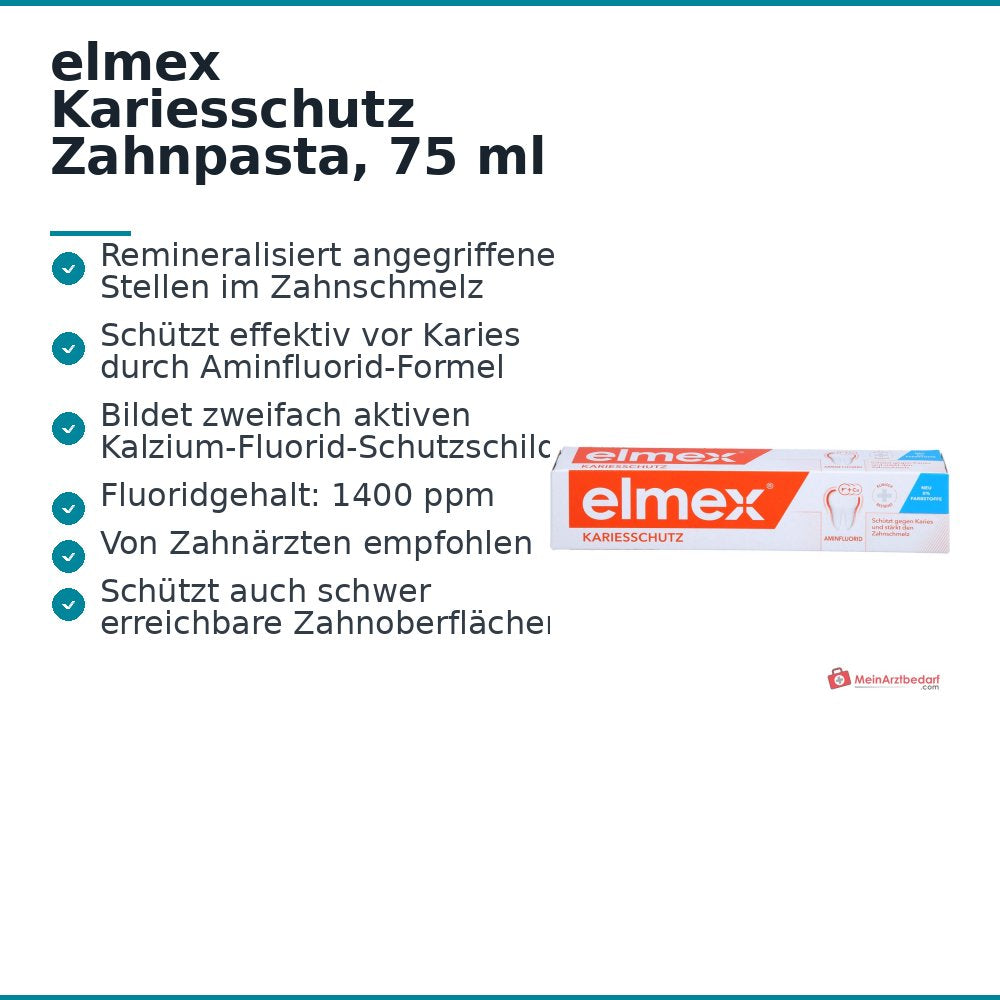 elmex Kariesschutz Aminfluorid Zahnpasta, 75 ml.