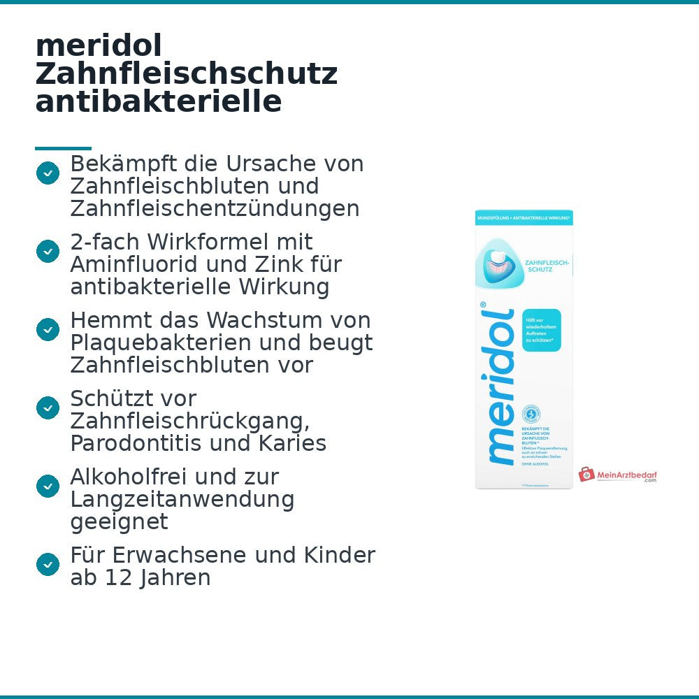 meridol Zahnfleischschutz antibakterielle Mundspülung, 400 ml
